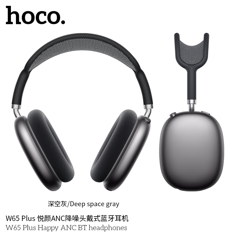 HOCO W65 Plus ANC Wireless Headphones – Bluetooth 5.4 Deep space gray