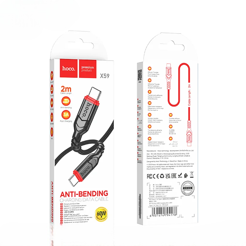 HOCO X59 Victory 1M 2M Type-C Cable Price Pakistan