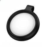 Black circular object with a white center on a white background, branded 'Catchy'.