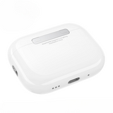 White wireless earbud case on a white background