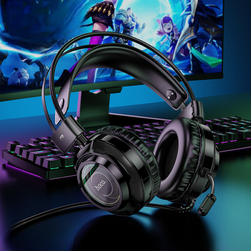 HOCO W110 Resource 50mm Hi-Fi RGB Gaming Headphones Price Pakistan