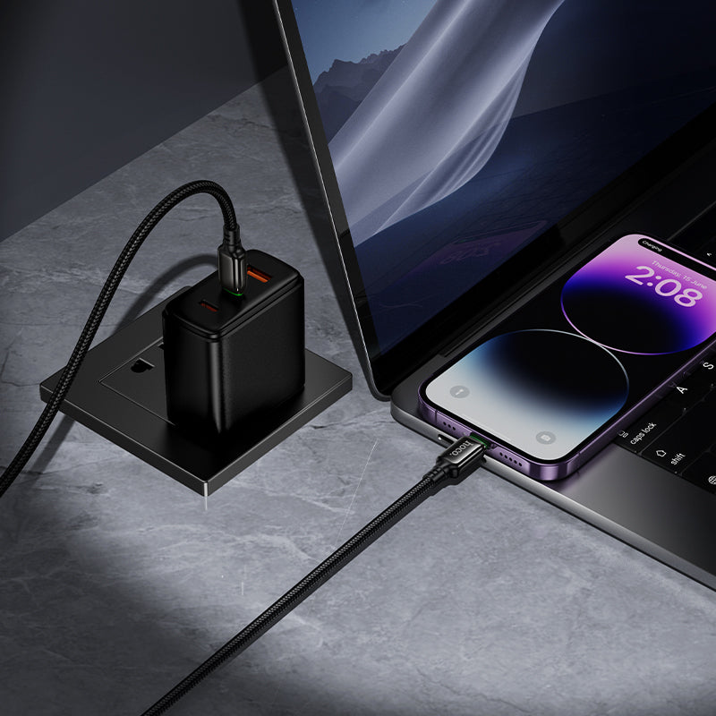 HOCO X127 Exceed USB-C to Lightning 30W Cable – 1m Black