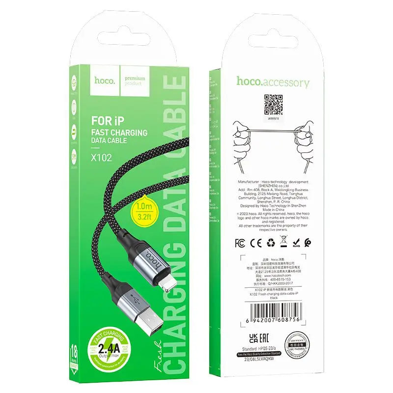 HOCO X102 Fresh 2.4A Lightning Cable for iPhone Pakistan