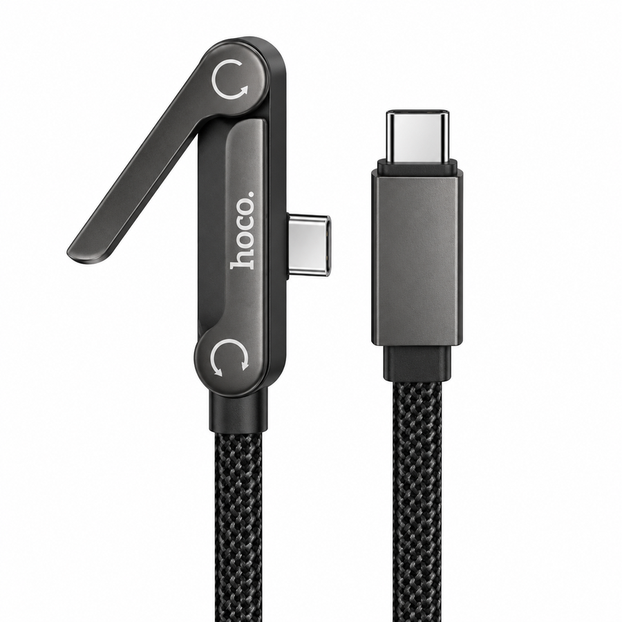 HOCO U150 FlexStand 60W USB-C to USB-C Cable with Phone Stand – 1.2m