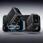 HOCO N79 65W GaN Fast Charger with TFT Display – Black