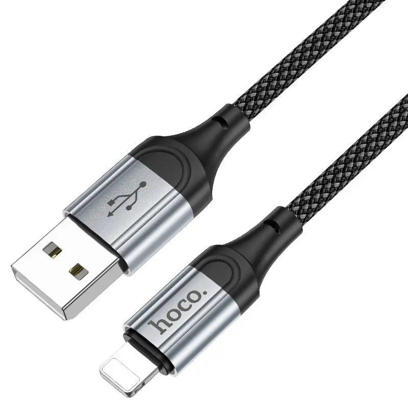 HOCO X102 Fresh 2.4A Lightning Fast Charging Cable – 1M Nylon Braided, USB-A to Lightning | 6 Month Warranty Hoco