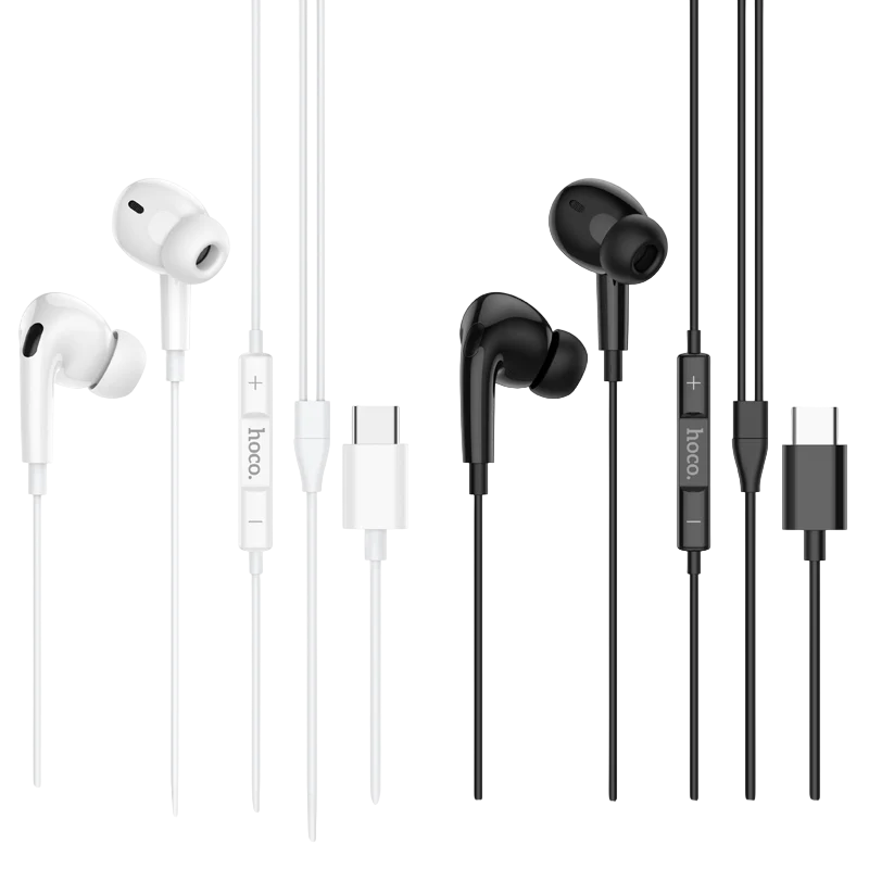 HOCO M101 Pro Earphones Type-C Wired (White)