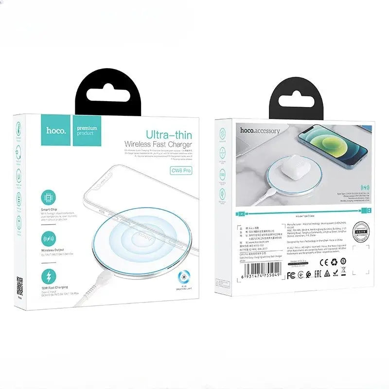 HOCO CW6 Pro Easy Breathing Light Indicator Wireless Charger Pakistan