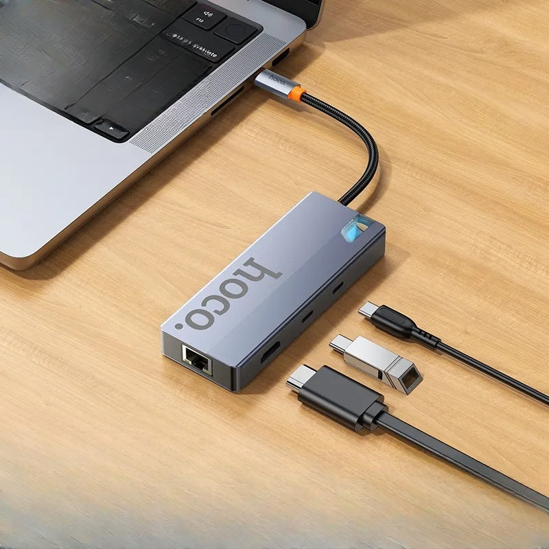 HOCO HB52 Wow 8 Port USB C Hub 5Gbps 4K 60Hz Price Pakistan