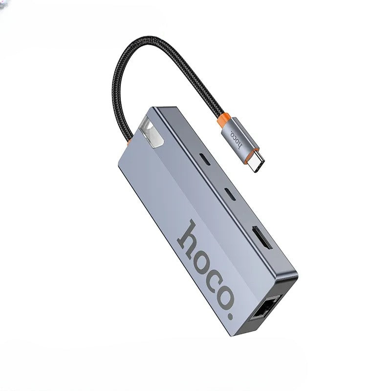  HOCO HB52 hub Pakistan – 8-in-1 Type-C Hub hocopk.com