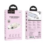 Product packaging with a white dog illustration on a pink background