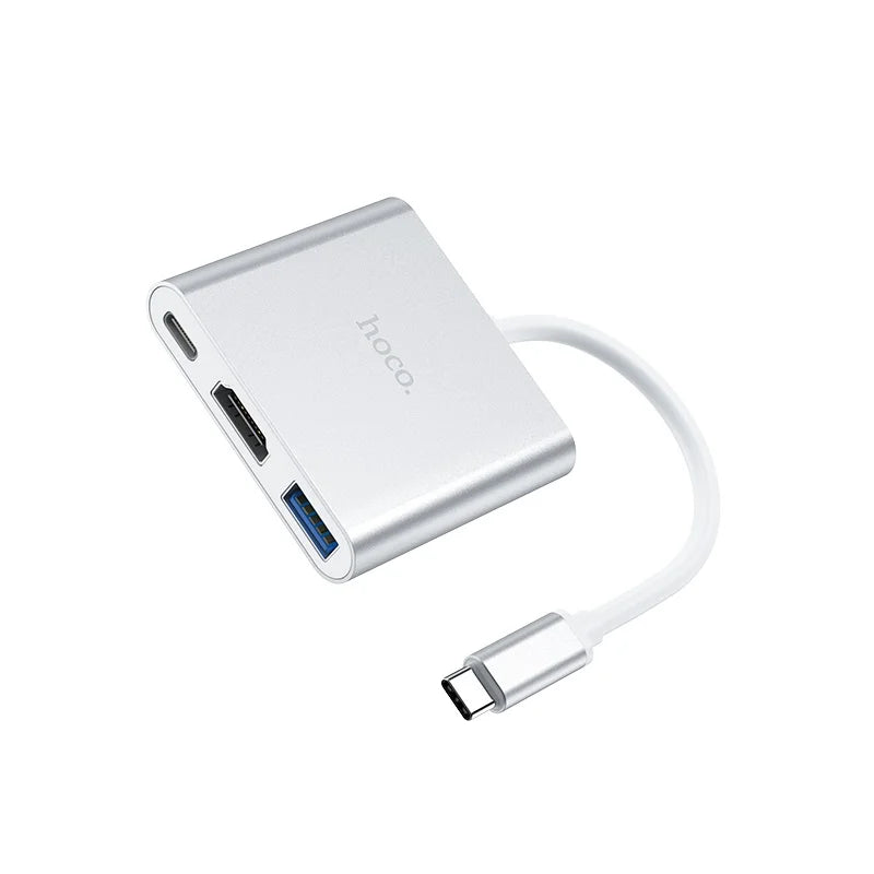 HOCO USB-C hub with cable on a white background