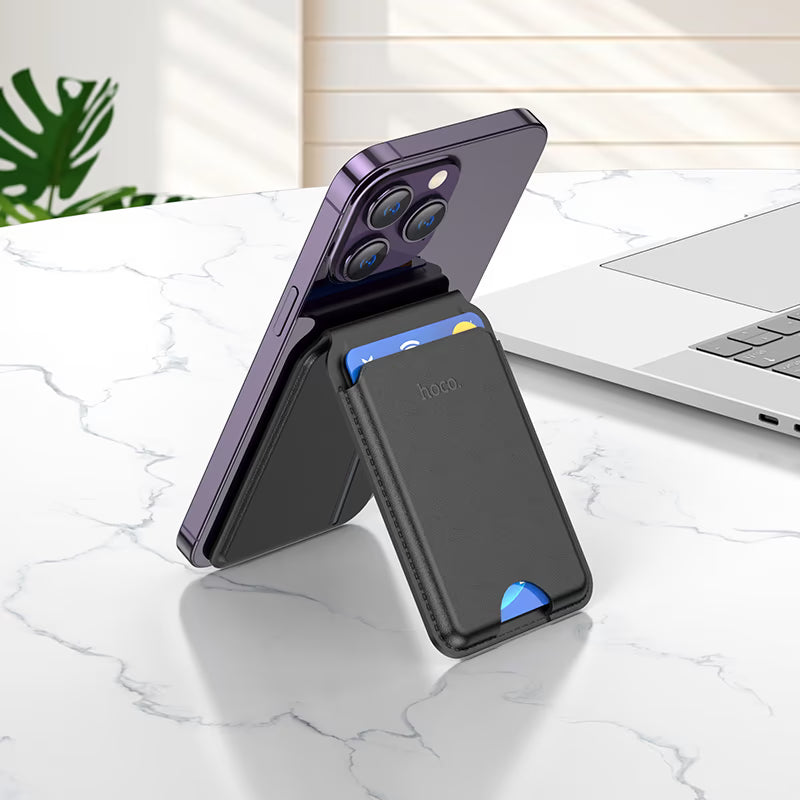 HOCO GT3 Magnetic Card Holder & Phone Stand