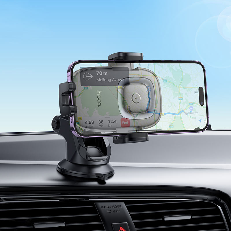 HOCO HW32 Crown 15W Wireless Car Charger & Dashboard Phone Holder