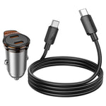 HOCO NZ16B Rigorous 45W Dual USB-C Car Charger