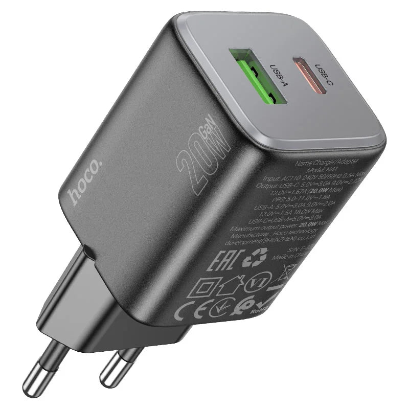 HOCO N41 Almighty PD20W QC3.0 Wall Charger Black Pakistan