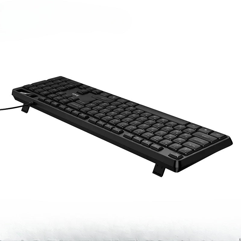 Black keyboard on a white background