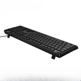 Black keyboard on a white background