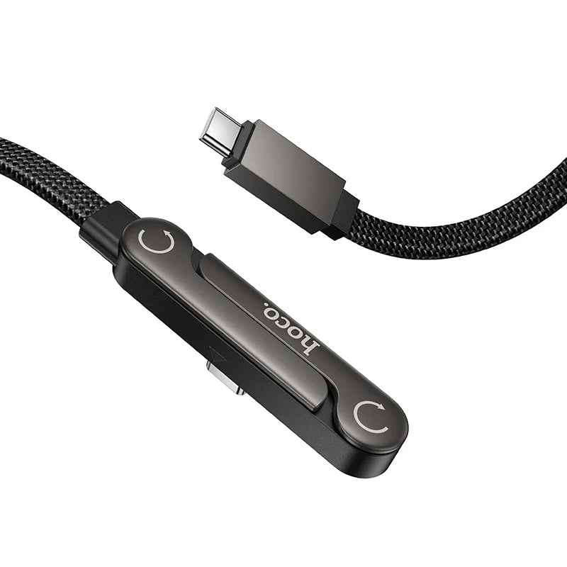 HOCO U150 FlexStand 60W USB-C to USB-C Cable with Phone Stand – 1.2m