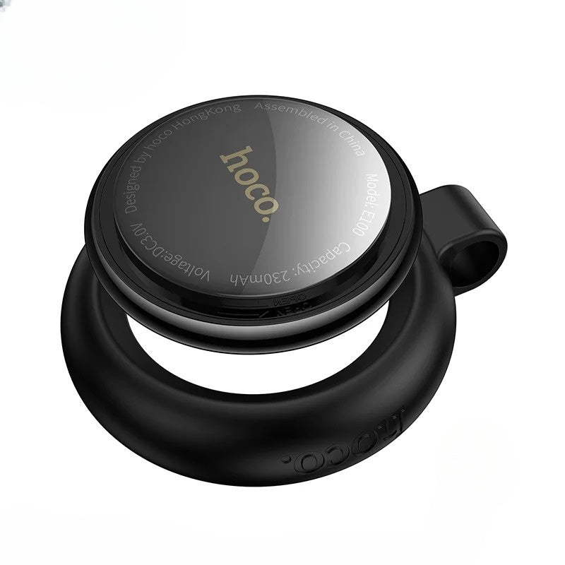 Black hoco anti-lost device on a white background