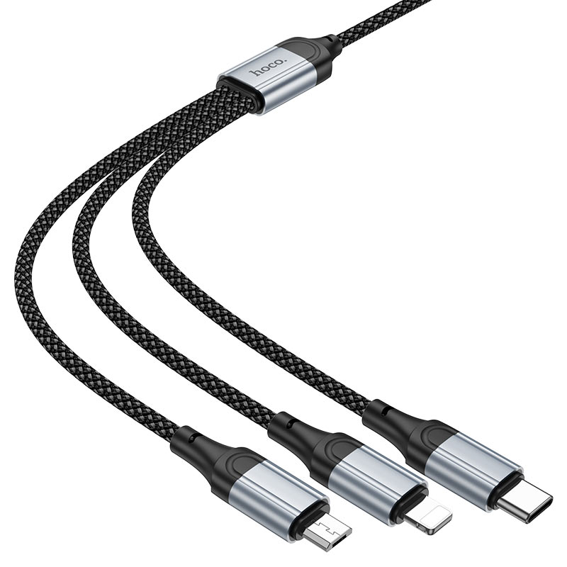 HOCO X102 Fresh 3-in-1 Charging Cable Lightning Micro-USB Type-C Pakistan